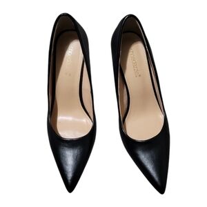 ShoeDazzle Women Black Faux Leather Pumps Size 9
